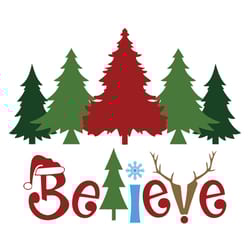 believe christmas tree christmas,christmas svg, silhouette svg fies