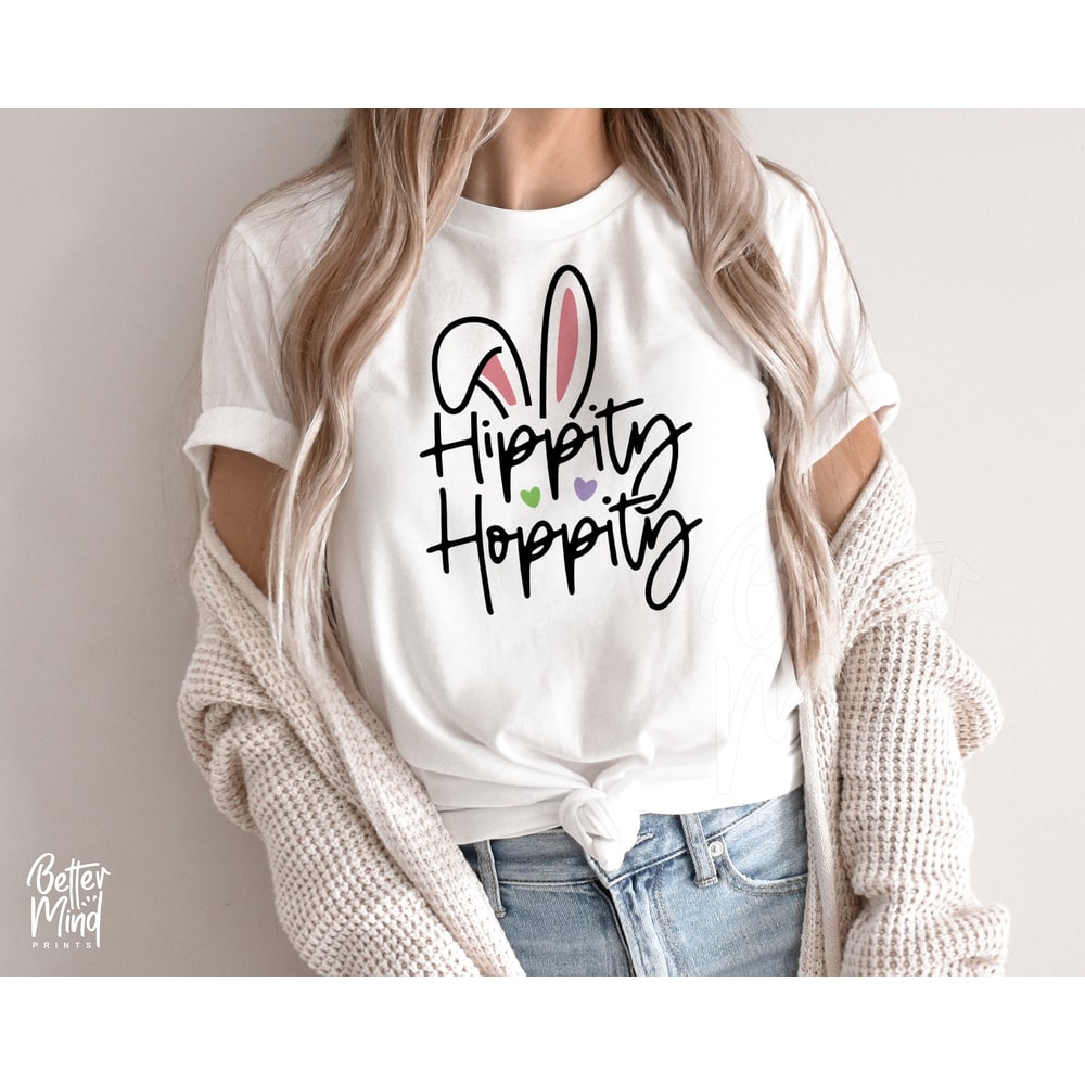 Hippity Hoppity SVG PNG PDF, Happy Easter Svg, Easter Shirt Svg, Easter Svg, Easter Bunny Svg, Funny Kids Easter Svg, Svg files for Cricut - 3.jpg
