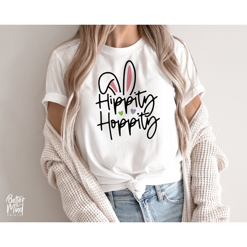 Hippity Hoppity SVG PNG PDF, Happy Easter Svg, Easter Shirt Svg, Easter Svg, Easter Bunny Svg, Funny Kids Easter Svg, Svg files for Cricut - 3.jpg
