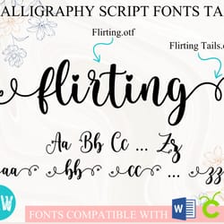 flirting font with hearts | cursive font, calligraphy font, script font, handwritten font, wedding font for cricut word