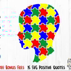 head puzzle svg, autism awareness svg, autism puzzle vector file, autism png, autism dxf, autism puzzle svg, autism logo
