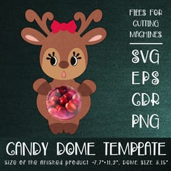 christmas deer | candy dome template
