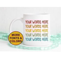 color custom mug, personalized mug, customized mug, retro mug, ombre coffee mug, coffee cup, mugs, dishwasher safe mug