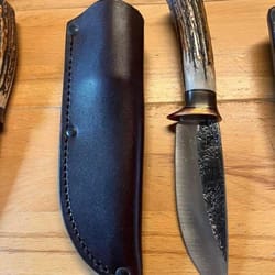 carbon steel knife, hunting knife with sheath, fixed blade camping knife, bowie knife, handmade knives, gifts for men