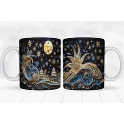 3d mug wrap, night skies 3d sublimation, 3d 11oz