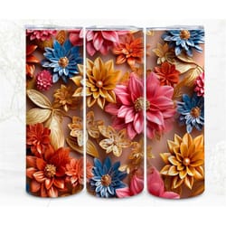 3d tumbler wrap quilling sublimation, floral wall image paper craft png 300 dpi, art commercial use
