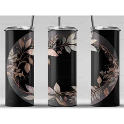delicate wreath digital art print, sublimation, straight skinny 20 oz tumbler wrap, fabrics, wall art, pod, instant down