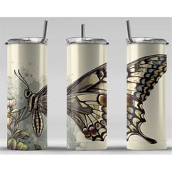 swallotail digital art print, sublimation, straight skinny 20 oz tumbler wrap, fabrics, wall art, pod, instant download