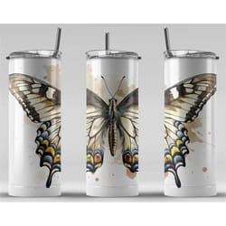 swallowtail portrait digital art print, sublimation, straight skinny 20 oz tumbler wrap, fabrics, wall art, pod, instant