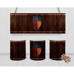 wood texas flag low ball 10oz straight sublimation design png instant digital only