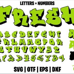 fresh prince font svg layered, graffiti layered font svg cricut, graffiti letters svg, graffiti font svg