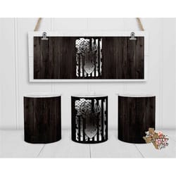 wood flag deer low ball 10oz straight sublimation design png instant digital only