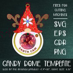 santa cam gnome | christmas candy dome template