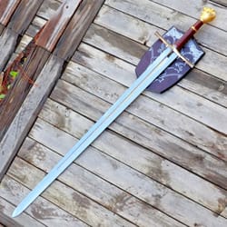 chronicles of narnia prince sword replica in gold with wall plaque - chronicles of narnia delight