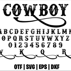 cowboy distressed font | western font otf, western font svg, cowboy font svg, western letters svg, western font cricut