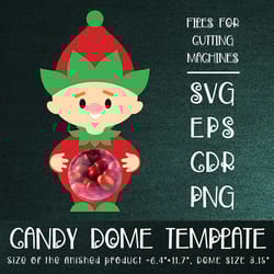 christmas elf | candy dome template