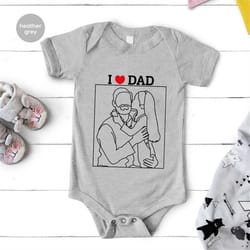 custom photo baby bodysuit, perzonalized daddys girl, matching dad and son onesie, gifts for children, customized pictur