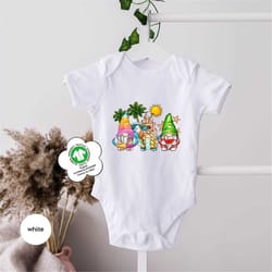 summer kids shirts, cute baby onesie, beach toddler shirts, gift for kids, holiday youth shirts, gnomes baby bodysuit, v