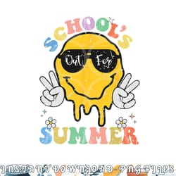 funny groovy school s out for summer graduation teacher kids png, digital download copy