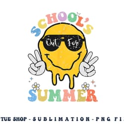 funny groovy school s out for summer graduation teacher kids png, digital download copy