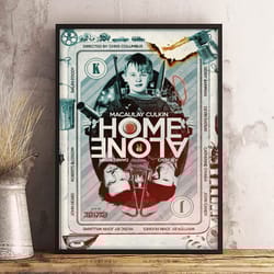 movie home decor, home alone poster, home alone decoration, movie print, movie poster, home alone wall art