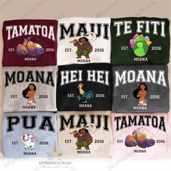 vintage moana characters shirt, disney moana shirt, disney family shirts, moana and friends shirt, hei hei pua te fiti m
