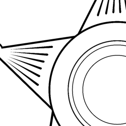 blank editable sheriff badge line art black white vector outline or line art file