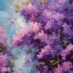 "lilac" oil painting