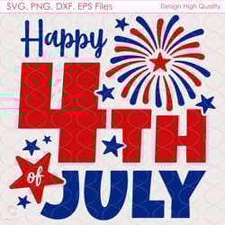 happy 4th of july firework svg, 4th of july svg, firework svg, american flag svg