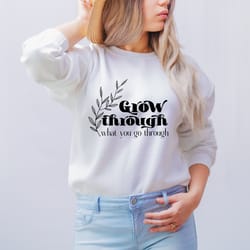 grow through what you go through tee, faith tee, m