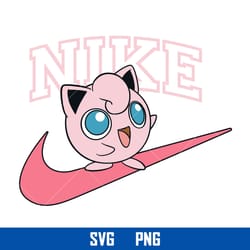 nike jigglypuff svg, nike pokemon logo svg, nike logo svg, pokemon svg, png digital file