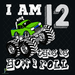 i am 12 this is how i roll svg, birthday svg, 12