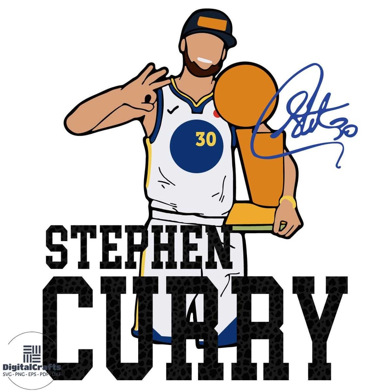 Stephen Curry signature Svg Famous Character Svg Basketball Svg Curry Signature
