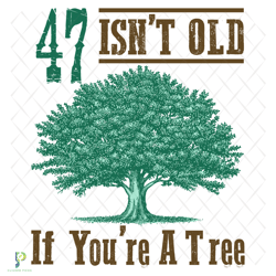 47 isnt old if you are a tree svg, birthday svg,
