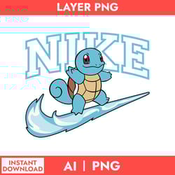 nike squirtle png, nike pokemon logo png, nike logo png, pokemon png, ai digital file