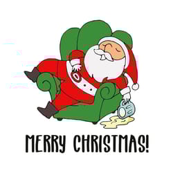 funny drunk santa claus on a couch with beer christmas svg, christmas svg files