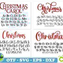 christmas font bundle mini | christmas font otf, christmas font svg cricut, christmas letters svg, christmas svg cricut