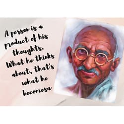 digital greeting card with the leader mahatma gandhi.
