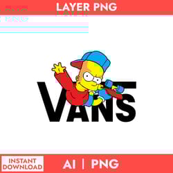 bart simpson vans png, vans logo png, bart simpson png, fashion brands logo png, ai digital file