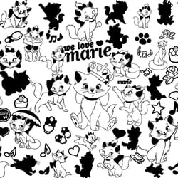 marie aristocats svg, aristocats silhouette svg, aristocats png, dxf
