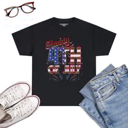 firework happy 4th of july us flag american 4th of july t-shirt