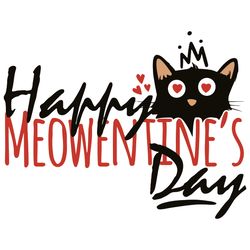 Happy Meowentine's Day Svg, Valentine Svg, Cats Svg, Meowentine Svg, Cats Valentine Svg, silhouette svg fies