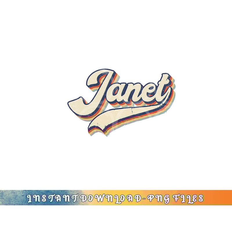 Vintage Janet Retro First Name Personalized 1970s Love Janet png, digital download copy.jpg