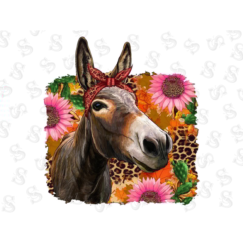 Donkey With Bandana Png Sublimation Design,Animals Donkey Png,Leopard Png,Donkey Bandana Png,Cute Donkey,Sunflower Png,Digital Download - 1.jpg