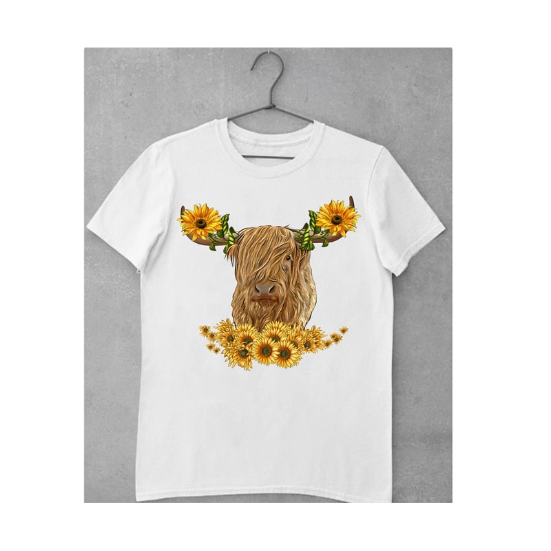 Highland Cow Sunflower Png,Animals Highland Cow Png,Cow Png,Sunflower Png,Highland Cow Sunflower Png,Sublimation Design,Digital Download - 2.jpg