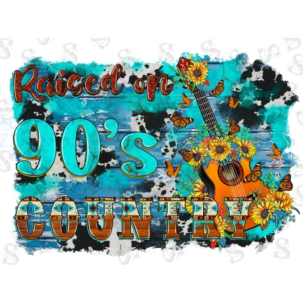 Western Sunflowers Raised On 90's Country Png Sublimation Design, Southwestern Png, Southern Png, 90's Country Songs Png, Digital Download - 1.jpg