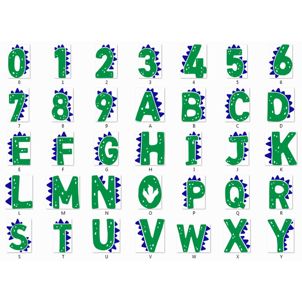 Dinosaur Font SVG Cricut 5.png