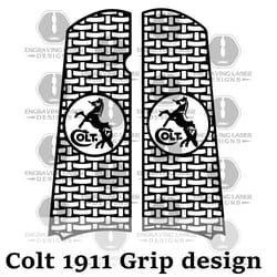 engraving laser designs colt1911 gripper design