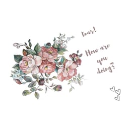dear how are you doing greeting card for download greeting card with the image of flowers