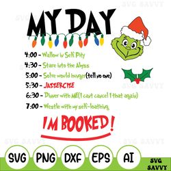Grinch Christmas Schedule Svg, , Family Christmas, Funny Christmas, Christmas Svg, Gift For Christmas, Xmas Svg, christm
